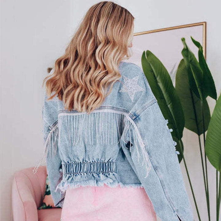 Drune - Jeansjacke mit Fransen