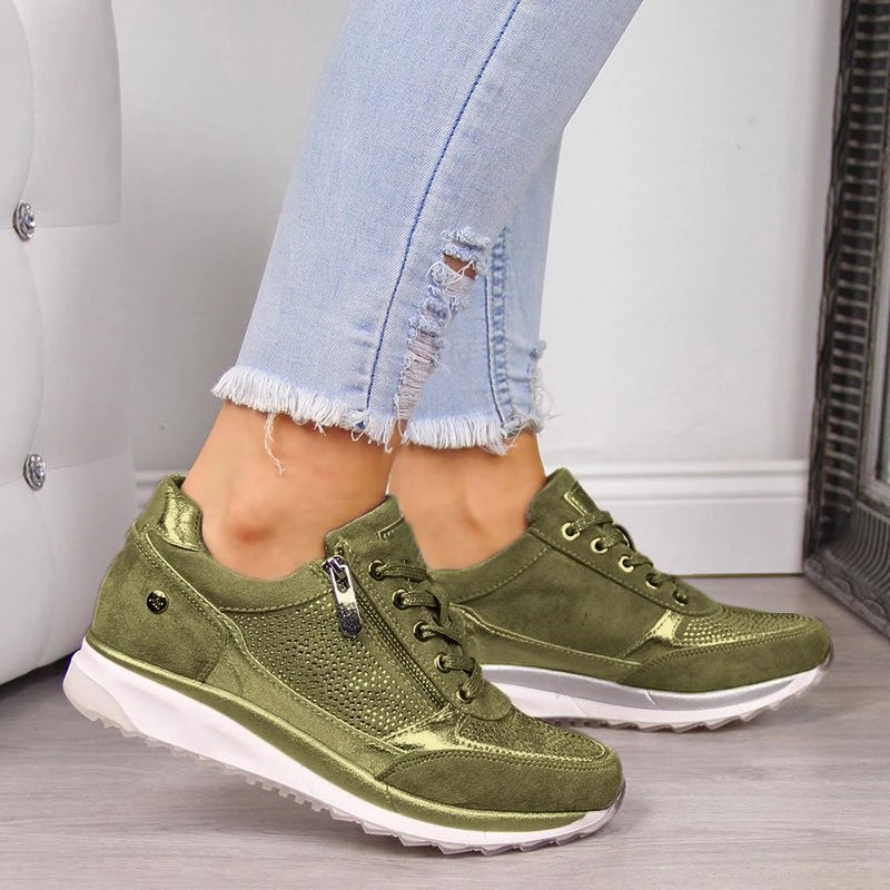 lässige Schnürschuhe mit Reißverschluss Drune