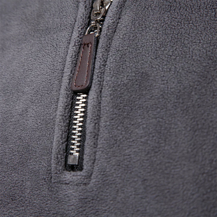 Drune | Viertelreißverschluss Fleece Pullover Weich Und Warm Langärmlig Lässige Passform