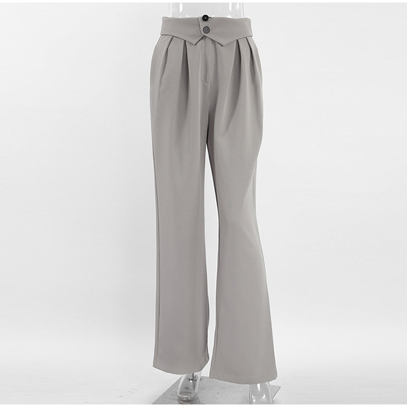 Drune | Stilvolle High-Waist-Hose mit Falten