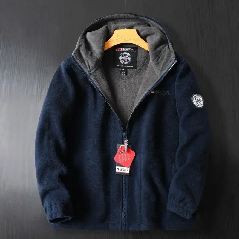 Drune | Extra warme Zip Kapuzenjacke