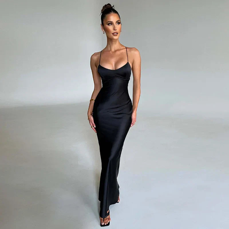 Drune | Elegantes Maxikleid Mit Seitenschlitz Für Damen