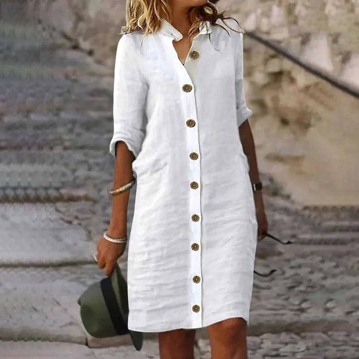 Drune | Bewegliches Midi Hemdkleid