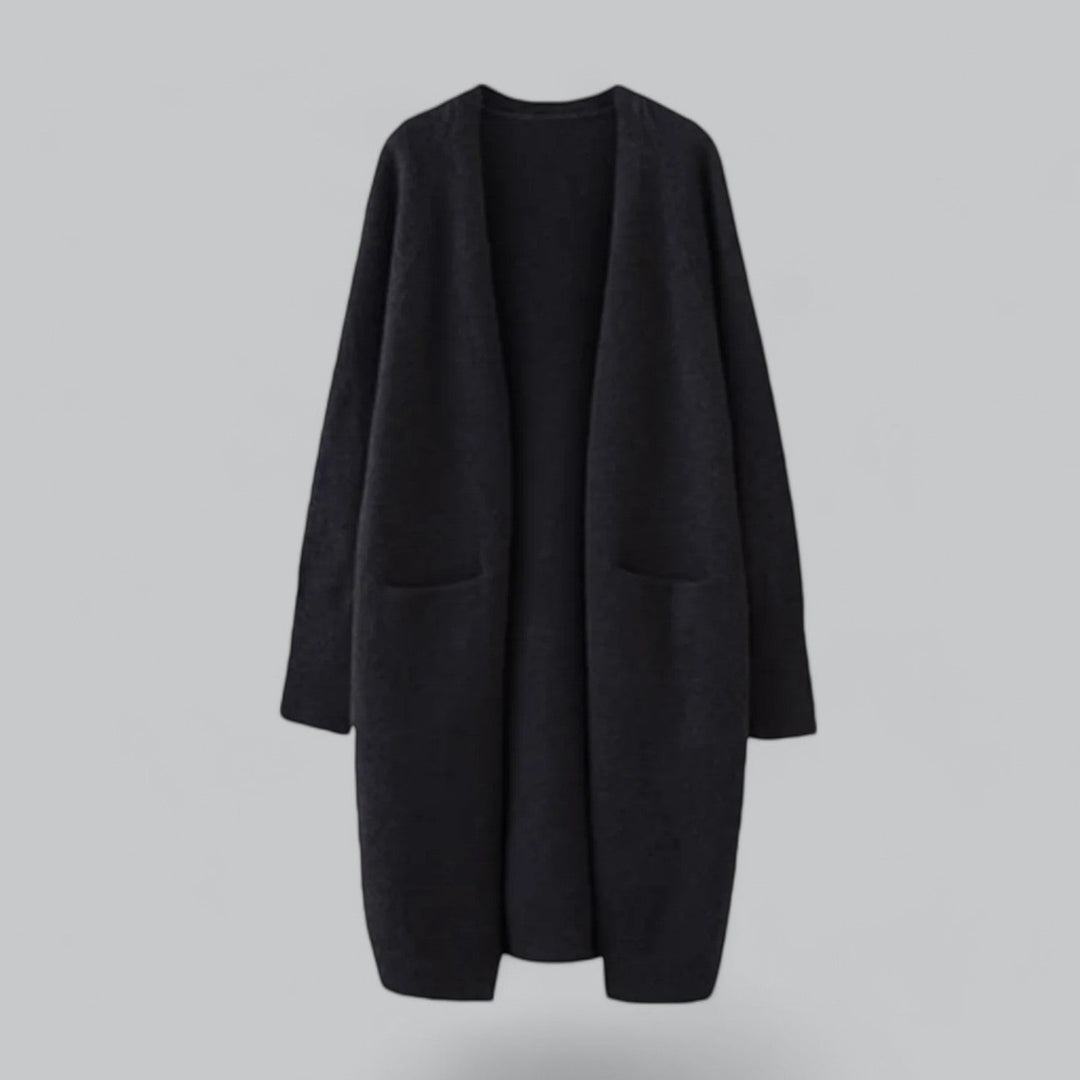 Drune | Klassischer Langer Cashmere Strickjacke Für Frauen