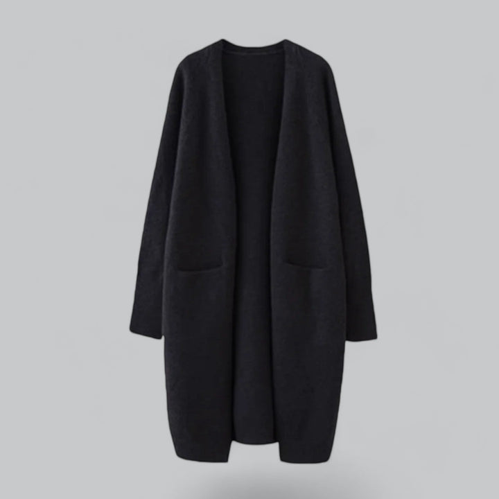 Drune | Klassischer Langer Cashmere Strickjacke Für Frauen