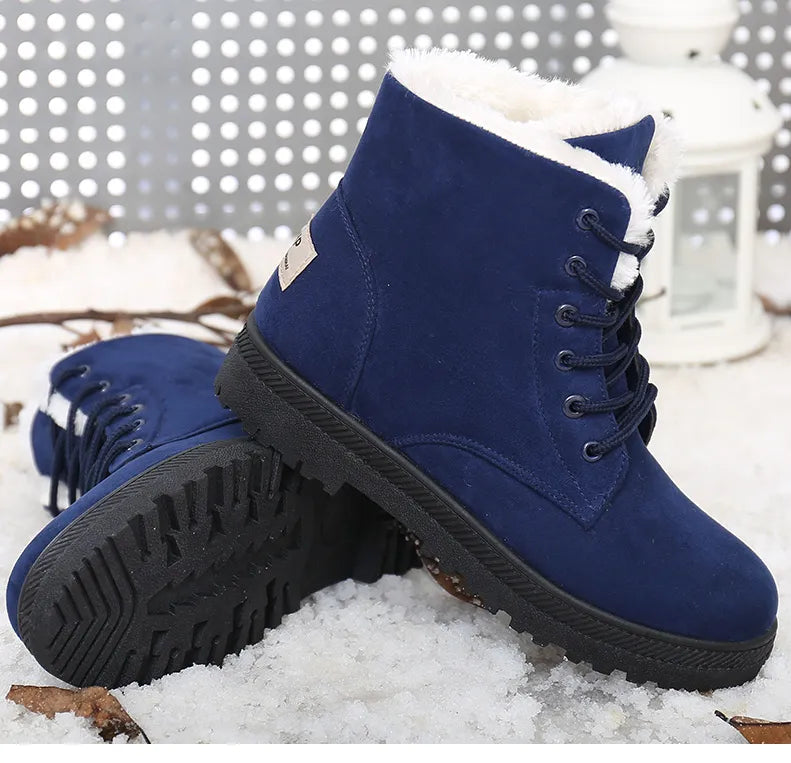 Drune | Winterstiefel - Gefütterte Schnürboots mit Warmfutter & rutschfester Sohle