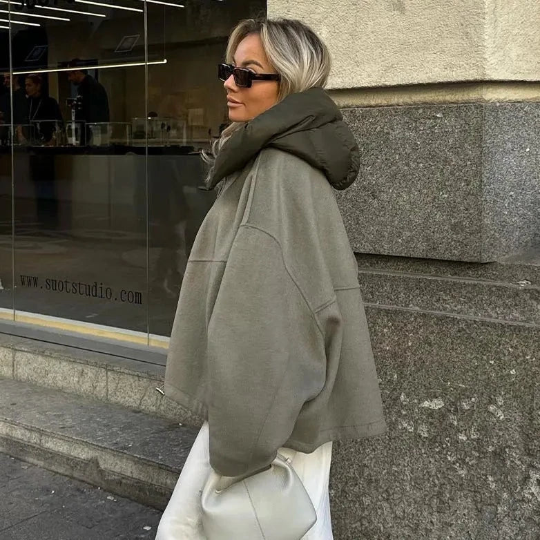 Drune | Damen Wolljacke mit Kapuze