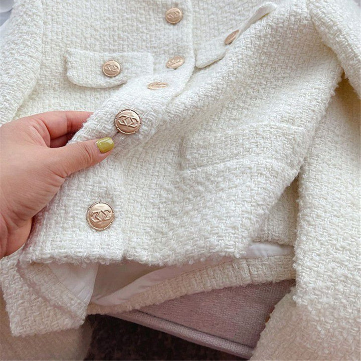 Drune | Damen Tweedjacke mit Rundhalsausschnitt