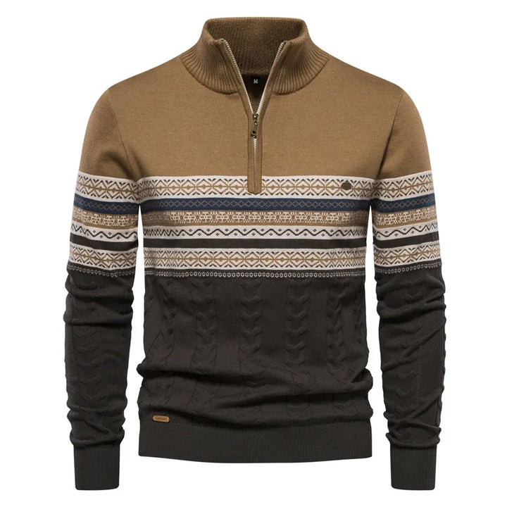 Drune - Wärmender Strickpullover mit Halbem Rollkragen
