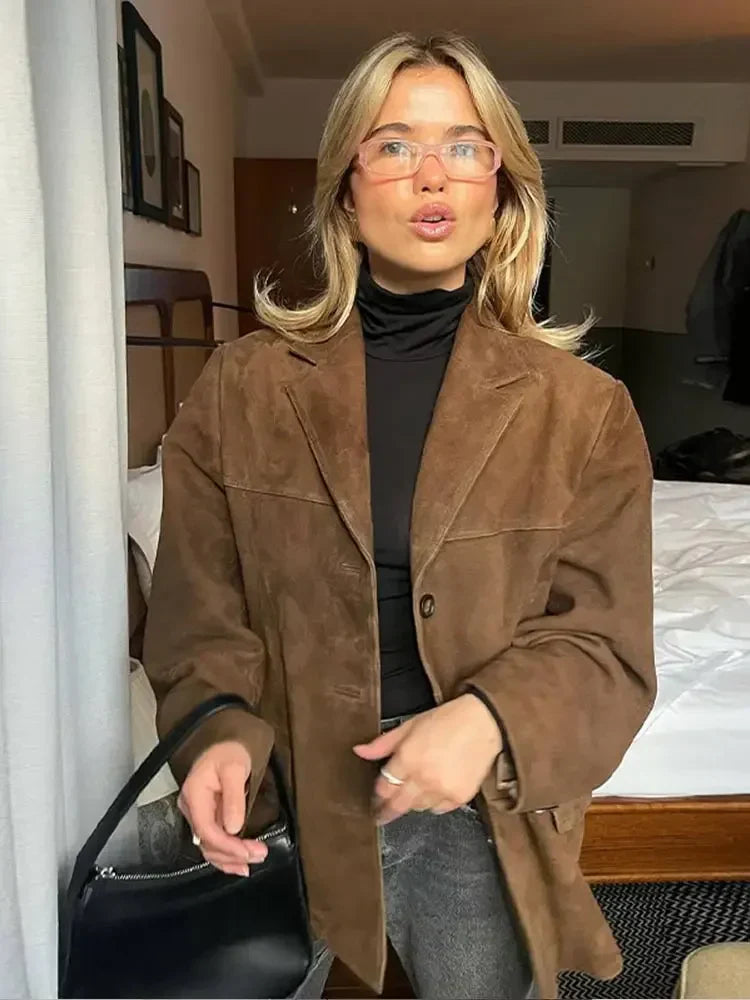 Drune | Braune kurze Jacke für Frauen