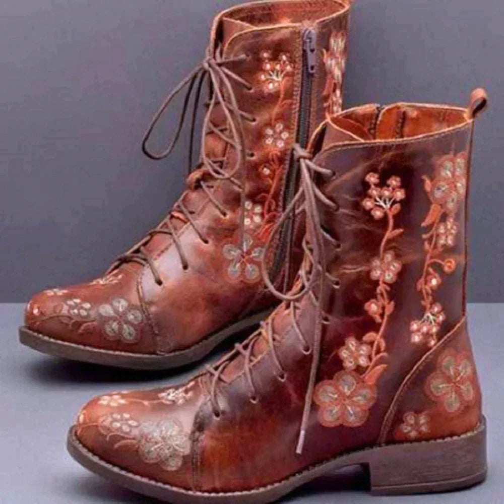Drune | Ethnisch bestickte Retro Stiefel