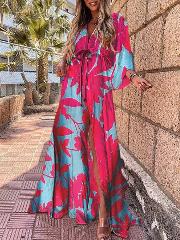 Drune | Elegantes bedrucktes Kleid für den Strand