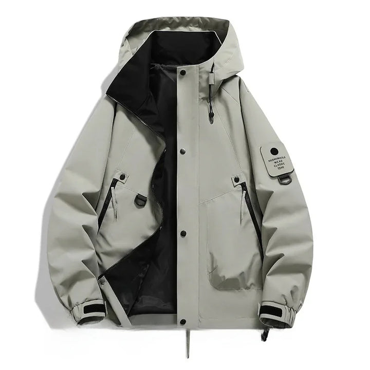 Drune | Unisex Winter Skijacke - Halb Reißverschluss Mit Kapuze