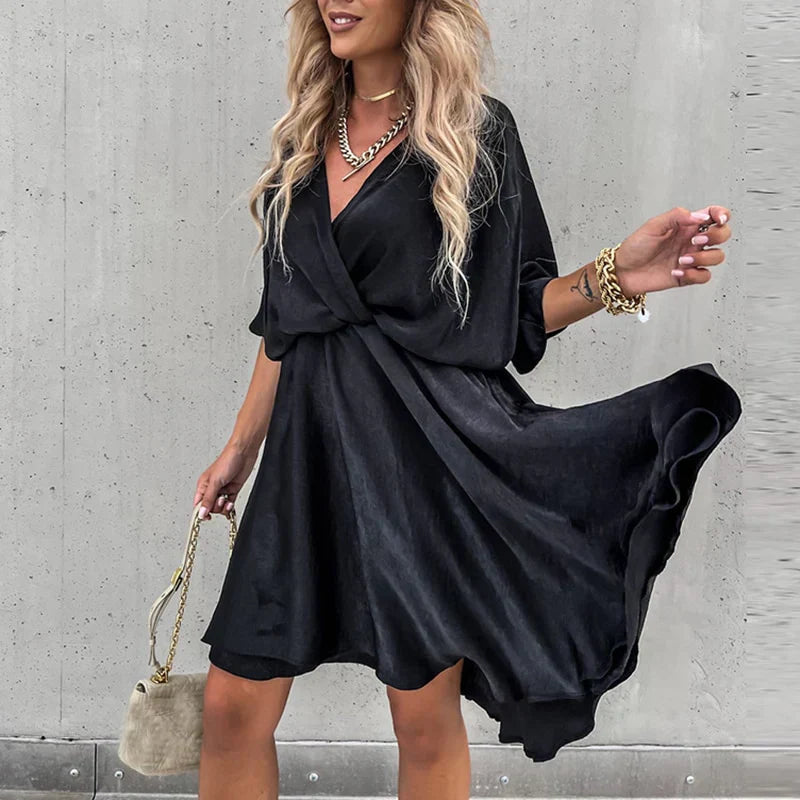 Drune | Anmutiges Kleid mit Feinen Falten