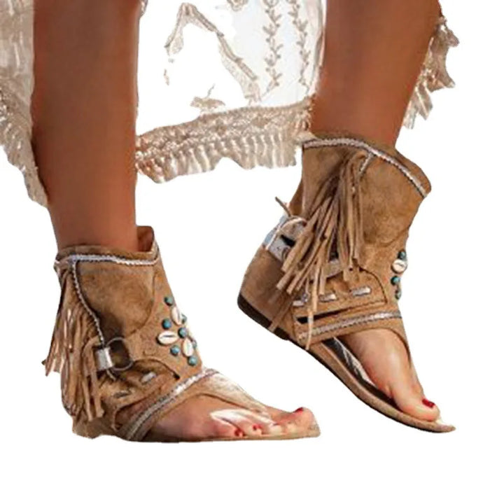 Drune | Fransen Boho Sandalen