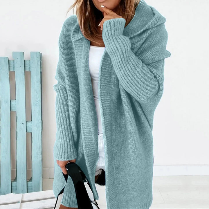 Drune | Oversized Strickmantel mit Kapuze - Cozyfit