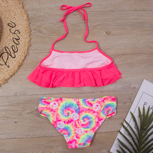 Drune | Neu Falbala Kids Badebekleidung Badeanzug Neuer Druck Mädchen Kid Bikini Set 5 14 Jahre Kinder Bandage Schwimmanzug Strandbekleidung A247