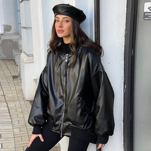 Drune | Weit Geschnittene Lederjacke für Motorrad