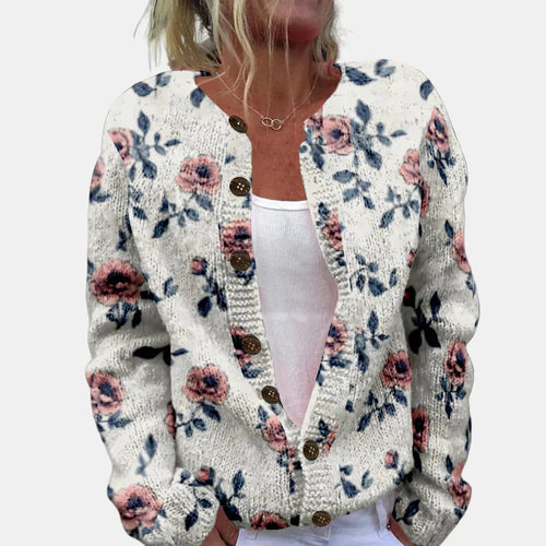 Drune | Schickes Rosenmuster Cardigan