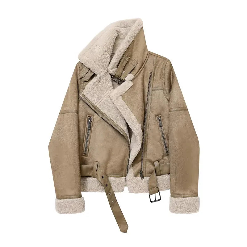 Drune - Dicke Warme Wildlederjacke