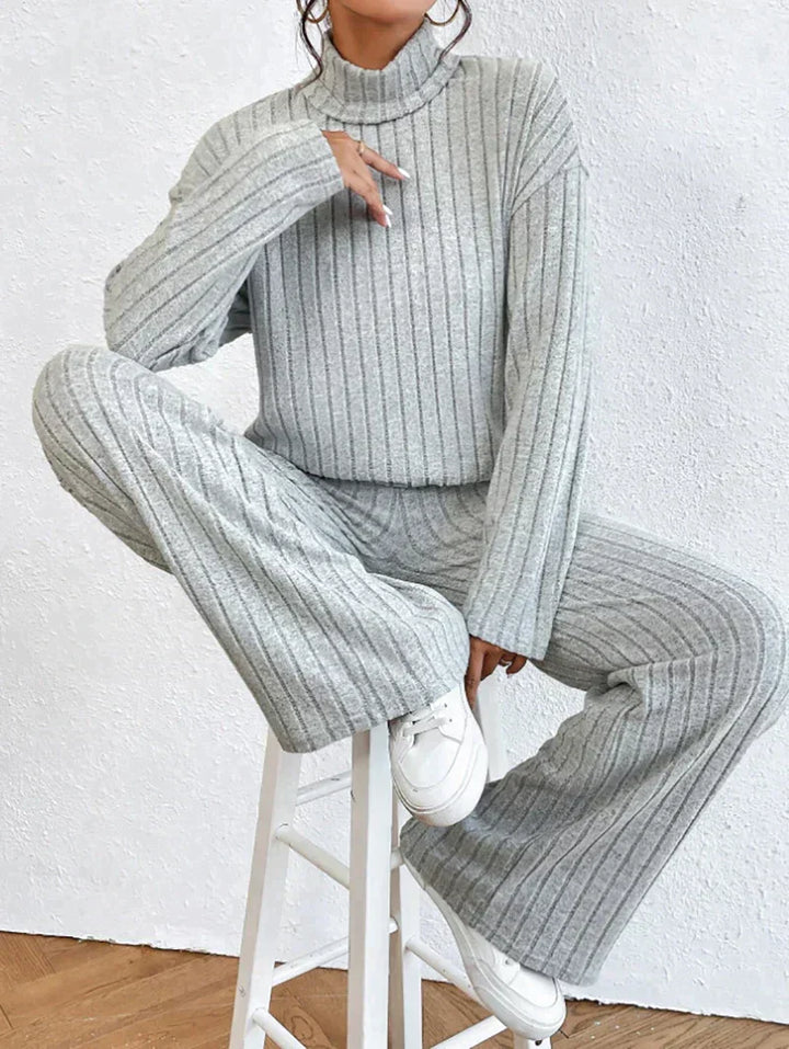 Drune | Gestrickte Hose und Rollkragenpullover für Damen