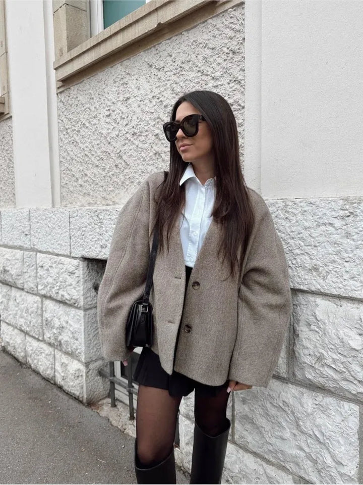 Drune | Retro Streetwear-Jacke für Damen mit Schicker Doppelknopfheftung