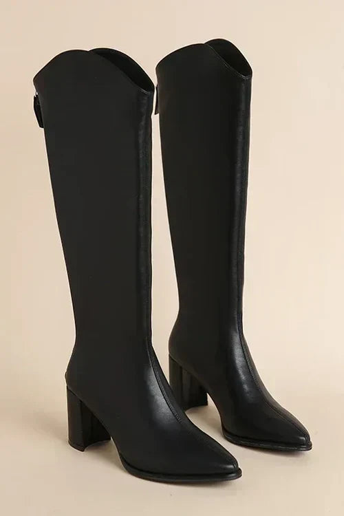 Drune | Winter Stiefel Damen aus Leder Kniehoch mit Gummisohle
