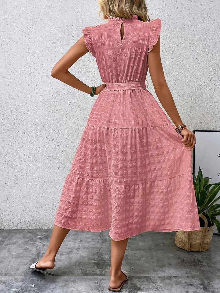 Drune | Baumwollkleid mit Rüschenärmeln