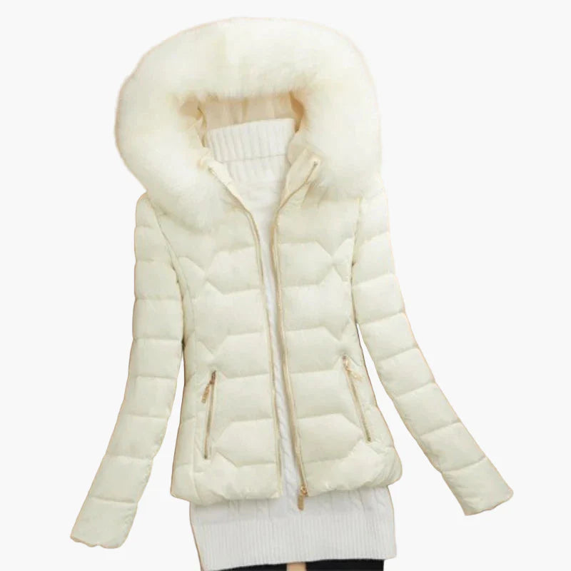 Drune | Winter Steppjacke mit Kapuze und großem Kragen - Eleganter City-Style für kalte Tage