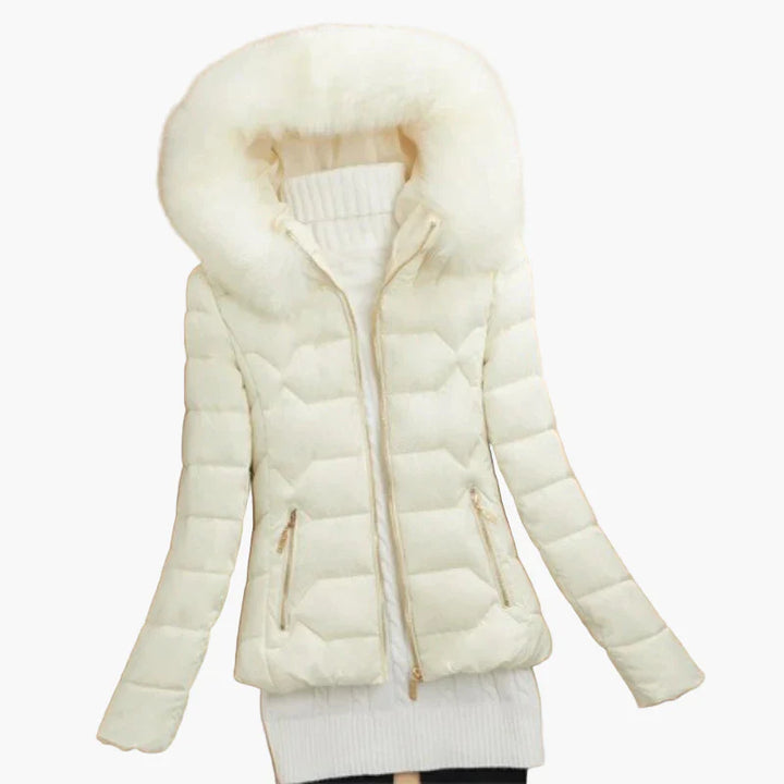 Drune | Winter Steppjacke mit Kapuze und großem Kragen - Eleganter City-Style für kalte Tage