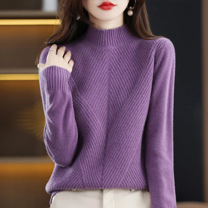 Drune | Strukturierter Rundhals-Strickpullover Ideal für den Winter