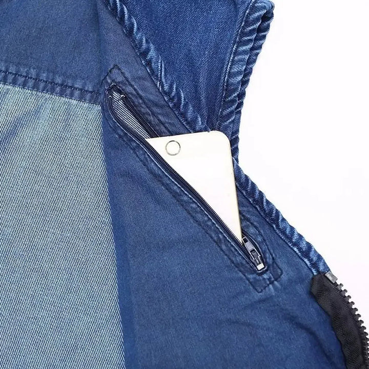 Drune | Jeansweste Mit Mehreren Taschen Für Herren