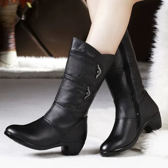 Drune | Schwarze Stiefel Mit Blockabsatz - Winter
