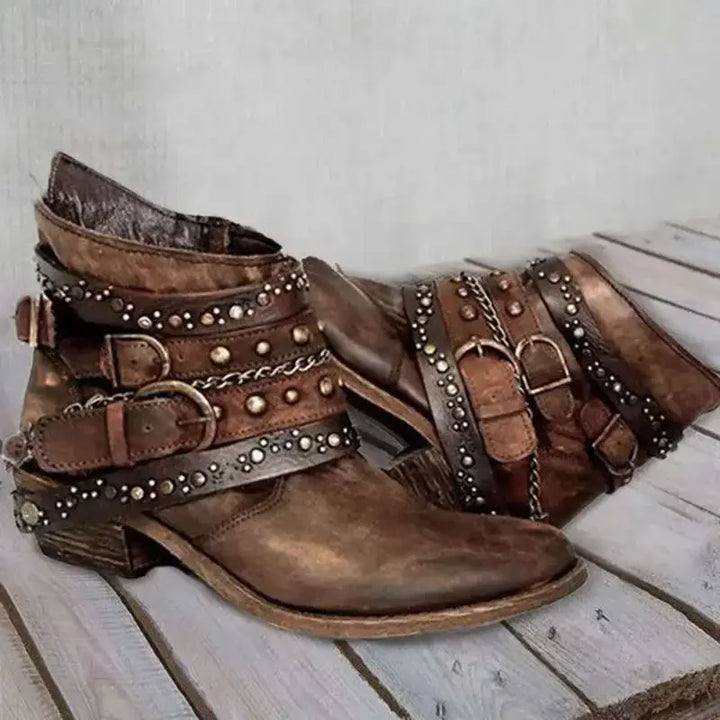 Drune | Chic Stiefeletten mit Nieten
