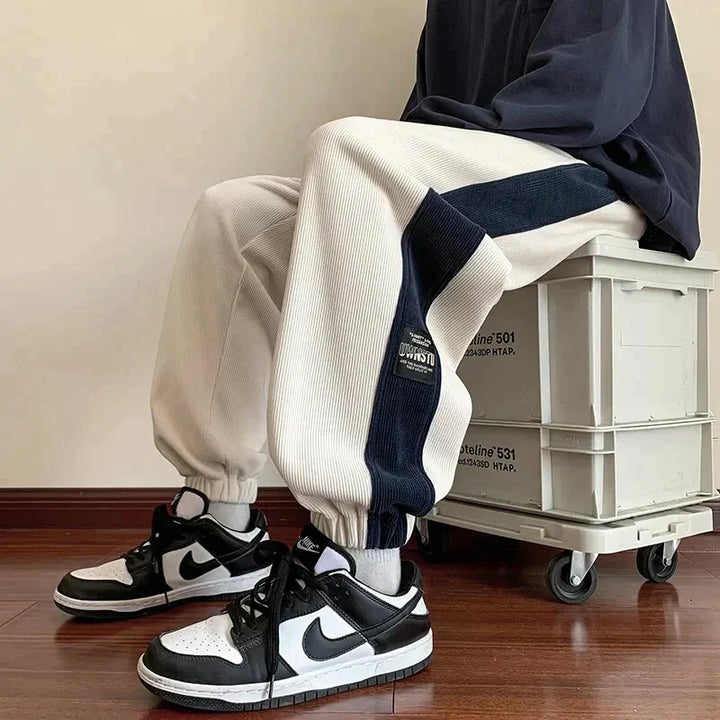 Drune Streetwear-Herren-Jogginghose im Patch-Design