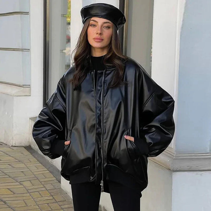 Drune | Lockerer Motor Lederjacke