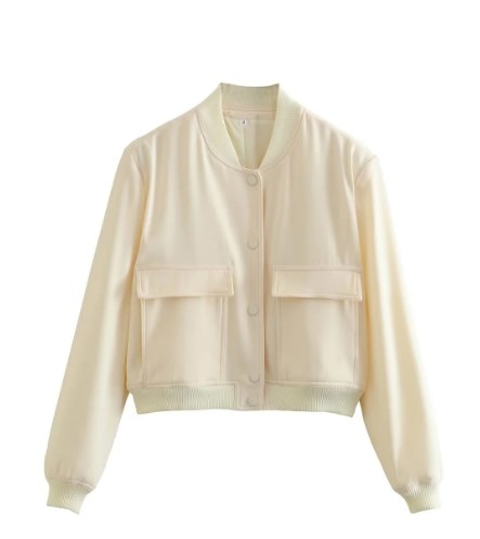 Drune | Beigefarbene Bomberjacke