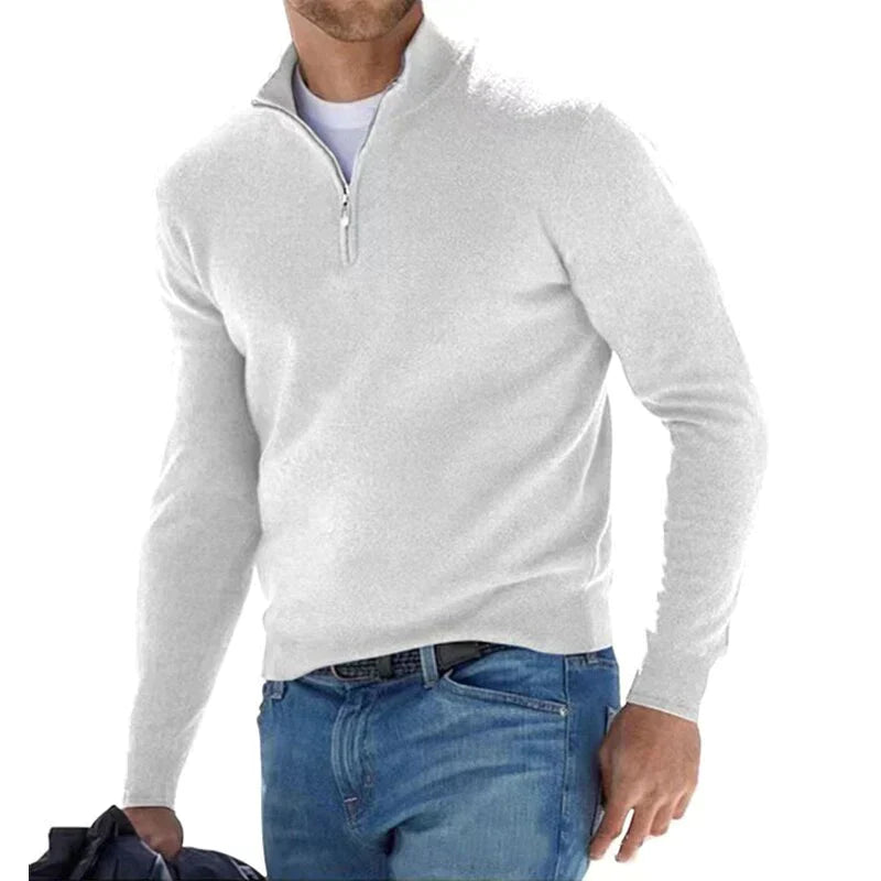 Drune | Polo Stylischer Reißverschluss Pullover für Herren