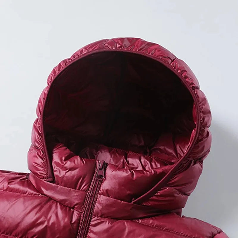 Drune | Lange Damen Daunenjacke Mit Abnehmbarem Kapuzen