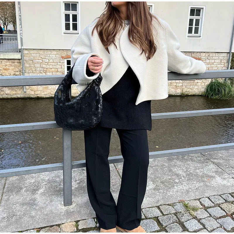 Drune | Wollmischung Lässiger Schnitt Asymmetrisches Design Modischer Stil