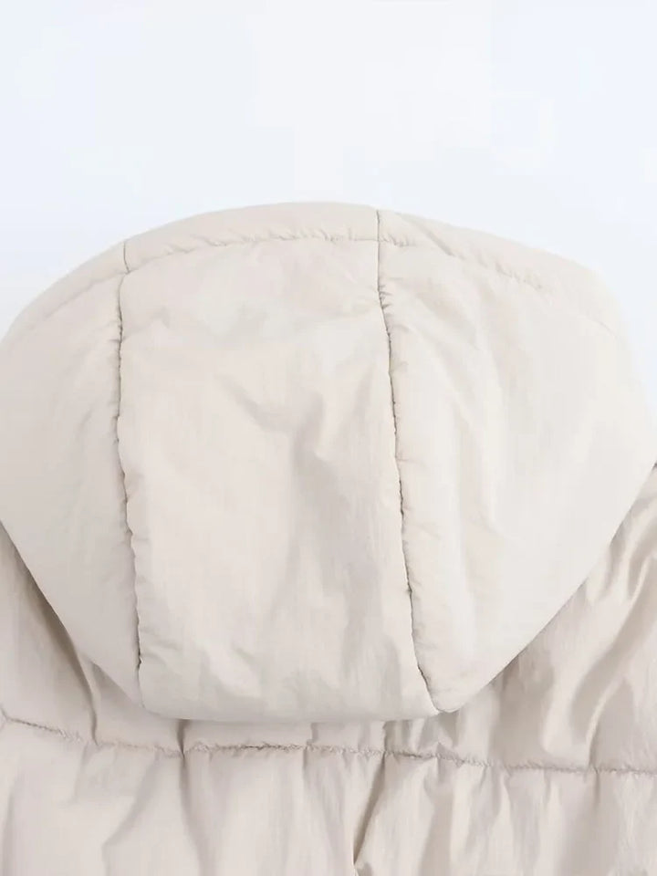 Drune | Pufferjacke mit Kapuze und Dickem Warmen Steppdesign