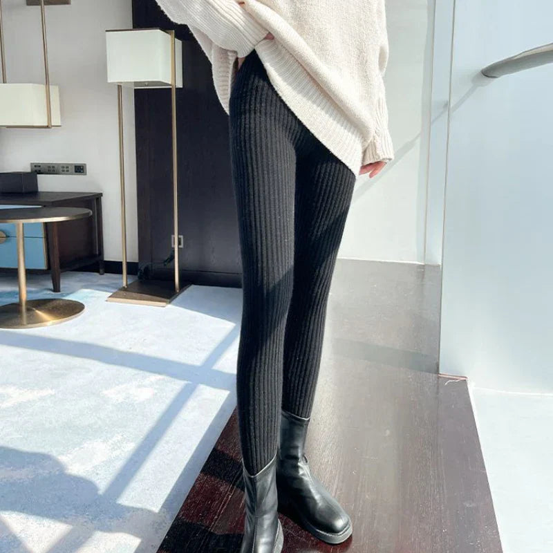 Drune | Gerippte Leggings mit Hoher Taille