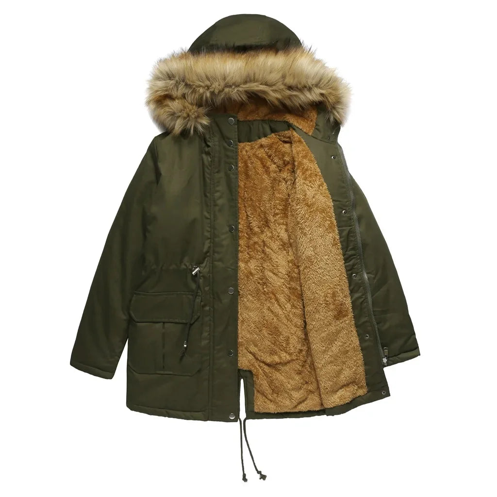 Drune - Lange Parka mit Pelz