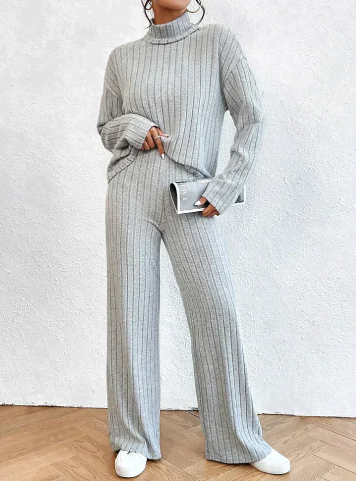 Drune | Gestrickte Hose und Rollkragenpullover für Damen