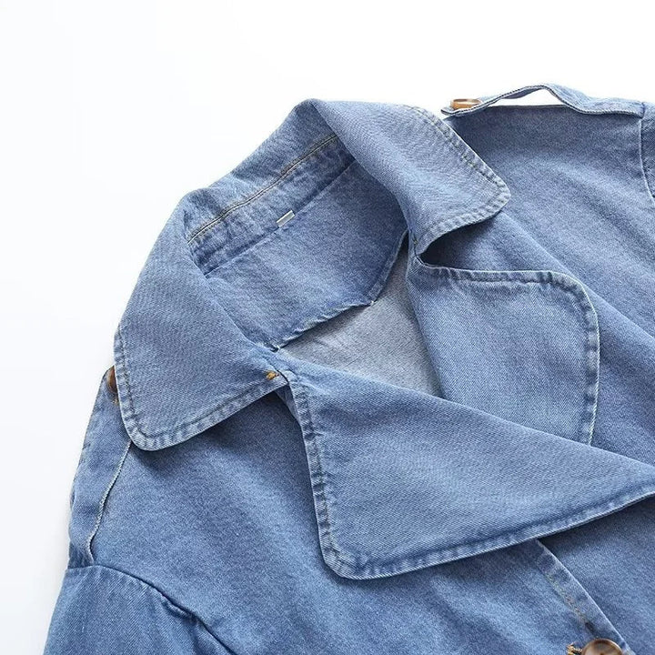 Drune | Langer Denim Trenchcoat Für Damen