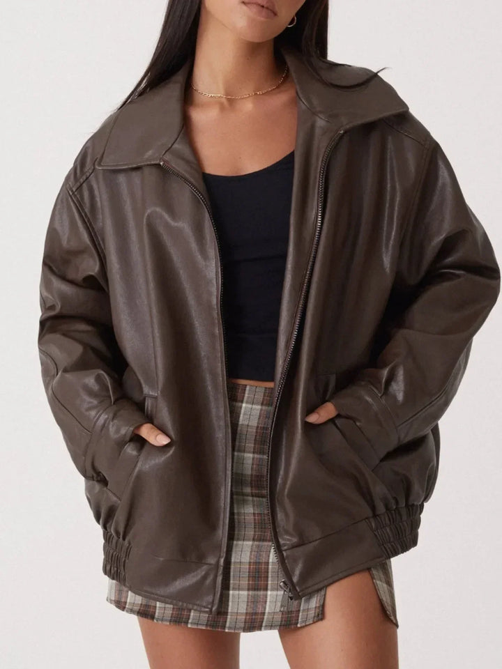 Drune | Oversized Lederjacke