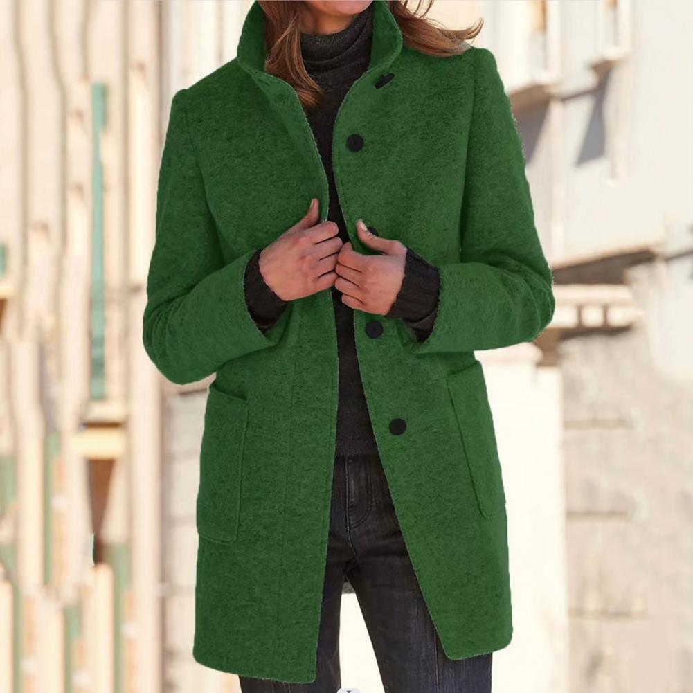 Drune | Elegante Lange Jacke mit Stehkragen