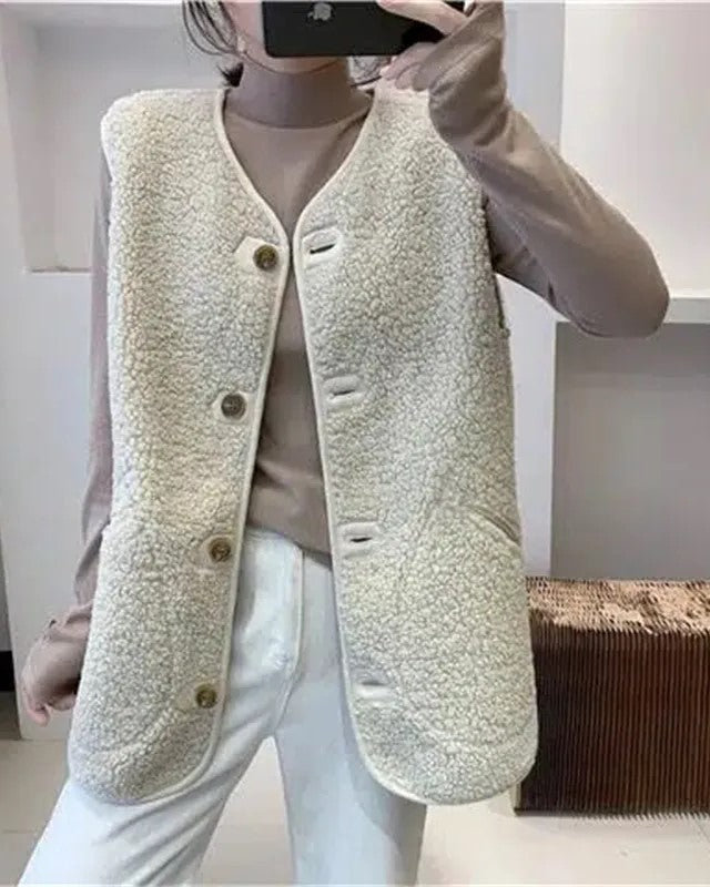 Drune | Wolle ärmellose Jacke für Frauen