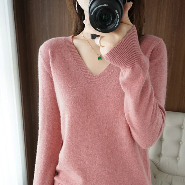 Drune | Pullover - Bequemer V-Ausschnitt Pullover