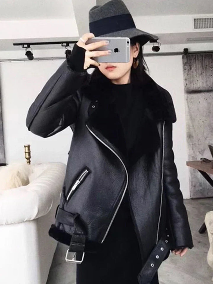 Drune - Dicke Faux-Lederjacke